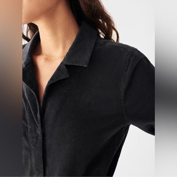 NWT FAHERTY STRETCH CORDUROY UTILITY JUMPSUIT IN WASHED BLACK Small - Picture 3 of 15